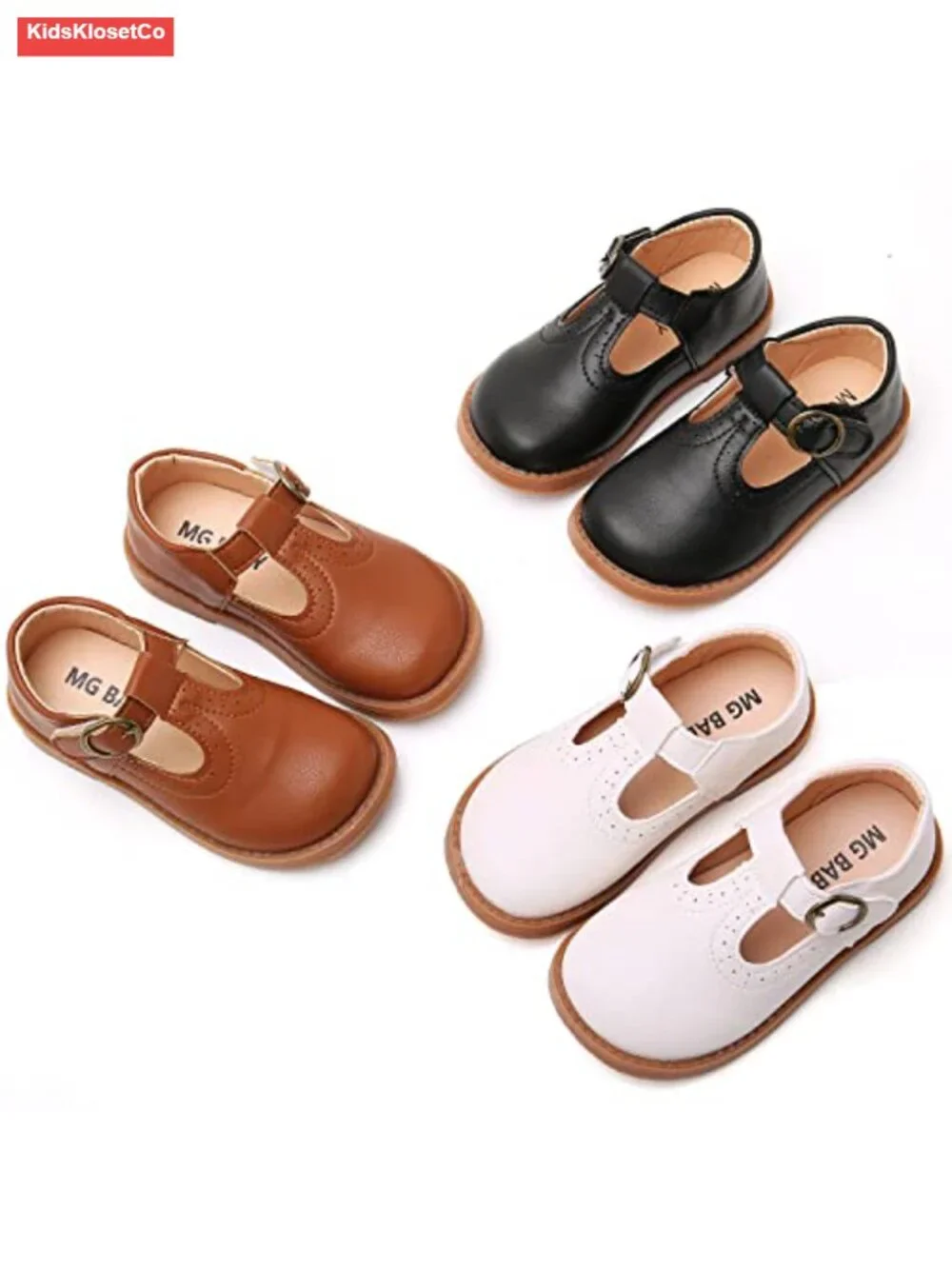 Little Girls Mary Jane Flats Ballet Princess Toddler Dress Shoes with Hook &